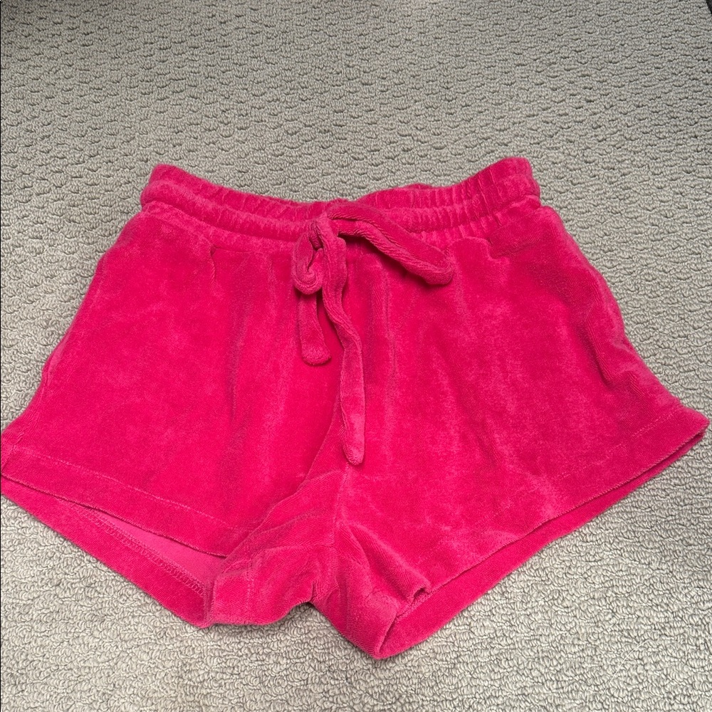 Daily Drills Pink Terrycloth Shorts